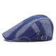 Unisex Denim Short Brim Distressed Blue Sunshade Peaked Cap Beret Hat