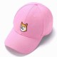 Unisex Dog Embroidery Baseball Cap Cotton Hip-hop Adjustable Hat