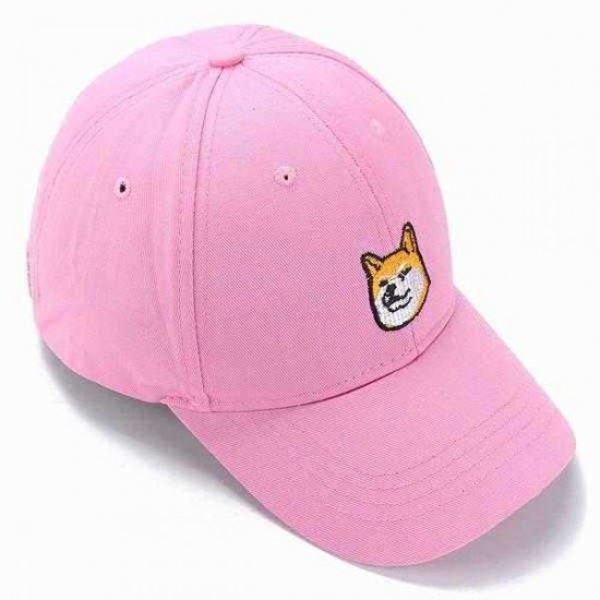 Unisex Dog Embroidery Baseball Cap Cotton Hip-hop Adjustable Hat