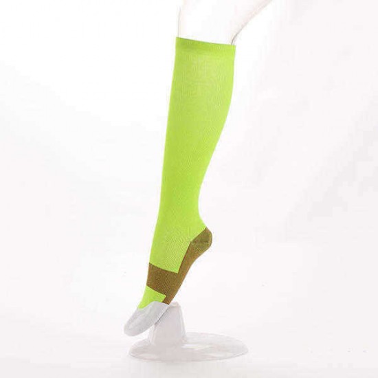 Unisex Elastic Sports Breathable Compression Socks Outdoor Running Pressure Hose Socks Ankle Support