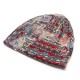 Unisex Exotic Doodle Flower Printed Beanie Hat Outdoor Dual Use Velvet Windproof Cap Scarf