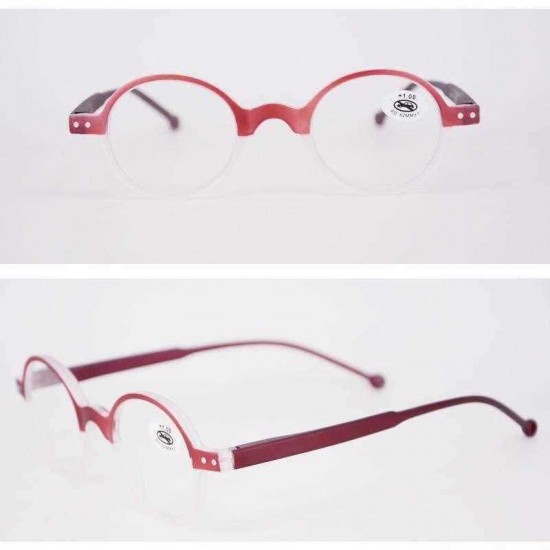 Unisex Fashion Plastic Round Small Frame Farsighted Glasses Edge With Holes Reading Glasses