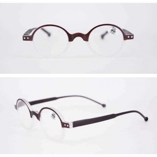 Unisex Fashion Plastic Round Small Frame Farsighted Glasses Edge With Holes Reading Glasses