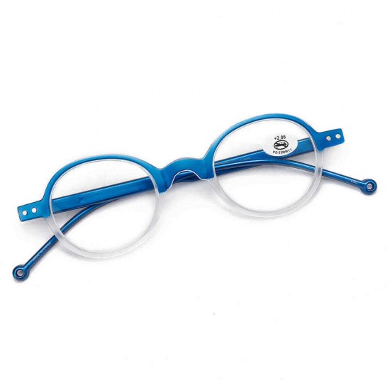 Unisex Fashion Plastic Round Small Frame Farsighted Glasses Edge With Holes Reading Glasses