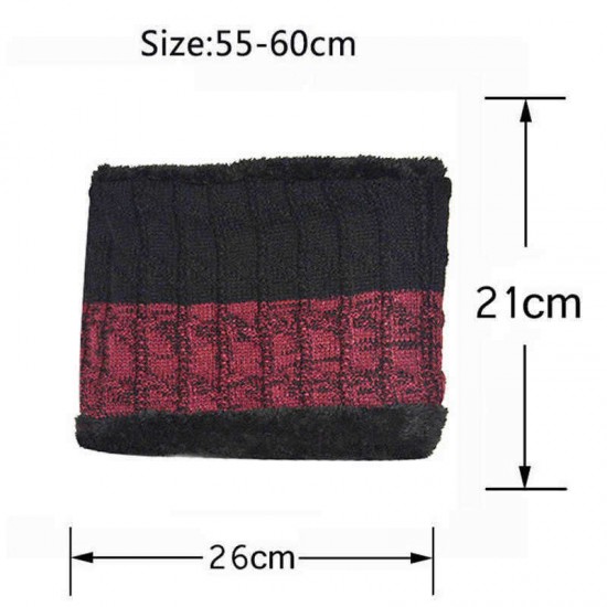 Unisex Fleece Liner Thickened Warm Scarf Plus Hat Set Outdoor Windproof Piece Unit