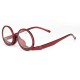 Unisex Flip-up Round Frame Reading Glasses Cosmetic Makeup Glasses Presbyopic Eyeglasses