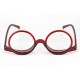 Unisex Flip-up Round Frame Reading Glasses Cosmetic Makeup Glasses Presbyopic Eyeglasses