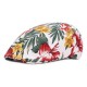 Unisex Flower Print Vogue Cotton Beret Caps Outdoor Casual Sunshade Peaked Forward Hat