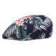 Unisex Flower Print Vogue Cotton Beret Caps Outdoor Casual Sunshade Peaked Forward Hat