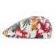 Unisex Flower Print Vogue Cotton Beret Caps Outdoor Casual Sunshade Peaked Forward Hat