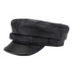 Unisex Genuine Leather Breathable Flat Hats Adjustable Cap