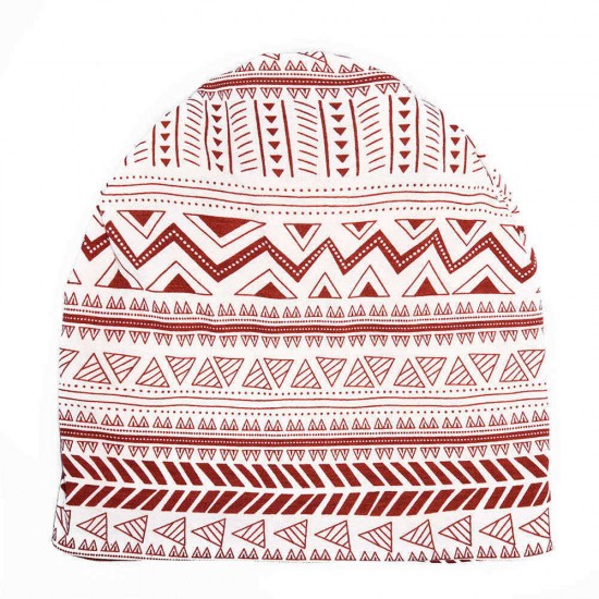 Unisex Geometric Pattern Print Headscarf Beanie Multi-purpose Headband Scarf Cap