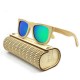 Unisex Handmade Bamboo Legs Polarized Sunglasses Outdoor UV Protaction Colorful Lens Eyewear Glasses