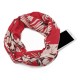 Unisex Hidden Zipper Pocket Flower Print Round Scarf Neck Warmer