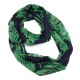 Unisex Hidden Zipper Pocket Flower Print Round Scarf Neck Warmer