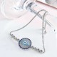 Unisex Jewelry Unique Blue Evil Eye Zircon Adjustable Charm Bracelet