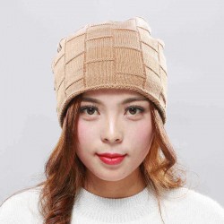 Unisex Knit Beanie Hat Gradient Dyeing Headgear Warm Earmuffs Pile Cap