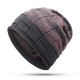 Unisex Knit Beanie Hat Gradient Dyeing Headgear Warm Earmuffs Pile Cap