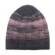 Unisex Knit Beanie Hat Gradient Dyeing Headgear Warm Earmuffs Pile Cap