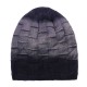 Unisex Knit Beanie Hat Gradient Dyeing Headgear Warm Earmuffs Pile Cap