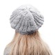 Unisex Knitted Crochet Hole Beanie Hat Knitting Foldable Elastic Baggy Cap For Women Ladies