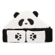 Unisex Lamb Plush 1-piece Cute Panda Gloves Pockets Scarf Hat Warm Thick Multipurpose Fashion Hat