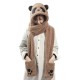 Unisex Lamb Plush 1-piece Cute Panda Gloves Pockets Scarf Hat Warm Thick Multipurpose Fashion Hat