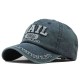 Unisex Letter Embroidered Cap Washable Distressed Baseball Cap Breathable Cotton Sun Curved Hat