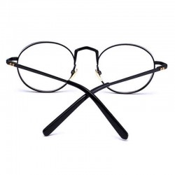 Unisex Light Metal PC Anti-fatigue Anti-blue Light Retro Computer Circle Clear Lens Optical Glasses