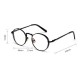 Unisex Light Metal PC Anti-fatigue Anti-blue Light Retro Computer Circle Clear Lens Optical Glasses