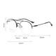 Unisex Light Metal PC Anti-fatigue Anti-blue Light Vogue Computer Circle Clear Lens Optical Glasses