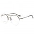 Unisex Light Metal PC Anti-fatigue Anti-blue Light Vogue Computer Circle Clear Lens Optical Glasses