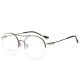 Unisex Light Metal PC Anti-fatigue Anti-blue Light Vogue Computer Circle Clear Lens Optical Glasses