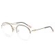 Unisex Light Metal PC Anti-fatigue Anti-blue Light Vogue Computer Circle Clear Lens Optical Glasses