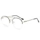 Unisex Light Metal PC Anti-fatigue Anti-blue Light Vogue Computer Circle Clear Lens Optical Glasses