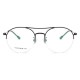 Unisex Light Metal PC Anti-fatigue Anti-blue Light Vogue Computer Circle Clear Lens Optical Glasses