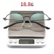 Unisex Light Metal PC Anti-fatigue Anti-blue Light Vogue Computer Circle Clear Lens Optical Glasses