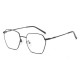 Unisex Light Metal PC Anti-fatigue Anti-blue Light Vogue Computer Square Clear Lens Optical Glasses