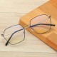 Unisex Light Metal PC Anti-fatigue Anti-blue Light Vogue Computer Square Clear Lens Optical Glasses