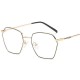 Unisex Light Metal PC Anti-fatigue Anti-blue Light Vogue Computer Square Clear Lens Optical Glasses