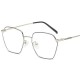 Unisex Light Metal PC Anti-fatigue Anti-blue Light Vogue Computer Square Clear Lens Optical Glasses