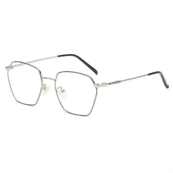 Unisex Light Metal PC Anti-fatigue Anti-blue Light Vogue Computer Square Clear Lens Optical Glasses