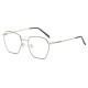 Unisex Light Metal PC Anti-fatigue Anti-blue Light Vogue Computer Square Clear Lens Optical Glasses