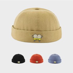 Unisex Melon Hat Summer Thin Section Hip Hop Landlord Hat Retro Leisure Street Brimless Hats