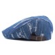 Unisex Men Women Denim Jeans Washed Beret Hat Casual Duckbill Golf Buckle Adjustable Cabbie Cap