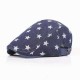 Unisex Men Women Letter Pattern Denim Jeans Washed Newsboy Beret Hat Duckbill Golf Buckle Cabbie Cap