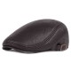 Unisex Mens PU Leather Painter Beret Hat Outdoor Golf Driving Flat Cabbie Newsboy Caps