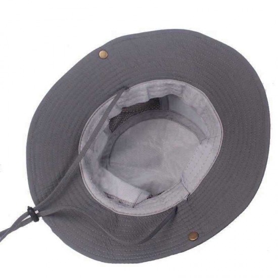 Unisex Mesh Foldable Bucket Hat Outdoor Mountaineering Hat Big Visor Sun Hat Travel Cap