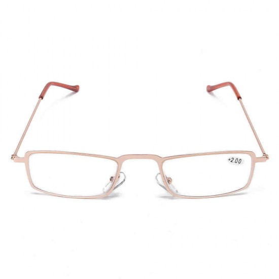 Unisex Metal Frame HD Resin Anti-Fatigue Reading Glasses Comfortable Elegant Simple Fashion Glasses