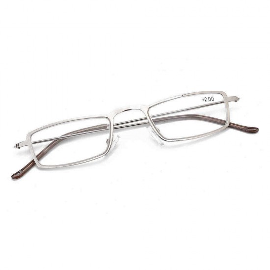 Unisex Metal Frame HD Resin Anti-Fatigue Reading Glasses Comfortable Elegant Simple Fashion Glasses